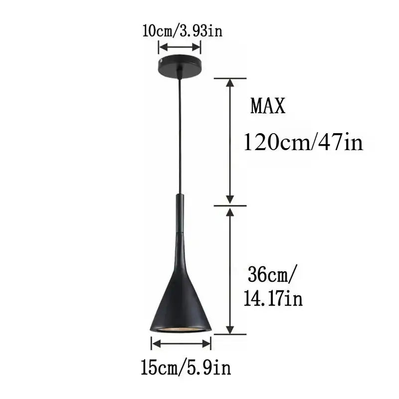 Luz colgante minimalista moderna con cable de 2 m para cenar, cocina, baño