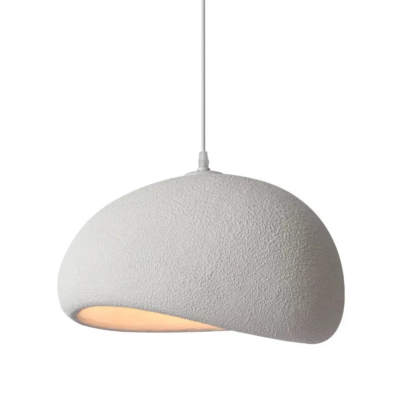 Modern minimalist stone-textured pendant lamp with asymmetric design