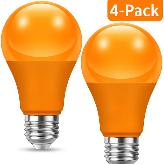 Orange LED Light Bulb for Halloween Decorations, Parties, Mood Lighting, Non-Dimmable