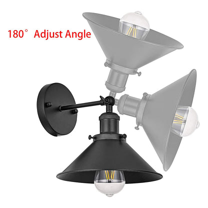 angle-adjustable black wall sconce