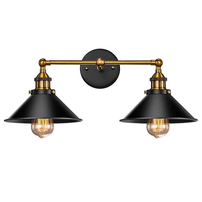 black&gold vintage double wall lamp