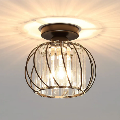 This semi flush mount ceiling light emits soft light after installation