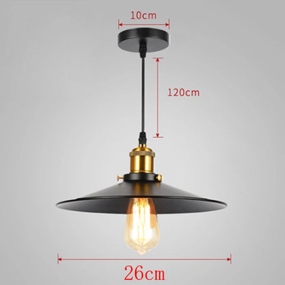 The diameter of the vintage pendant lights is 26 cm. The length of the cable is 47.24 inches