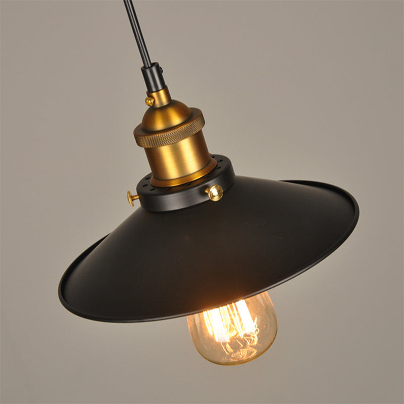 Side view of vintage hanging light