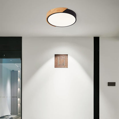 flush mount wooden led ceiling lights black-porch