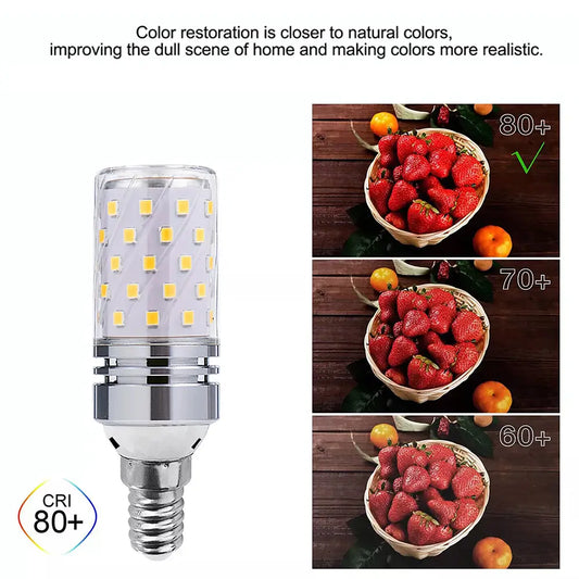 LED corn light bulb with CRI 80+ for natural color rendering, ideal for enhancing the home environment.