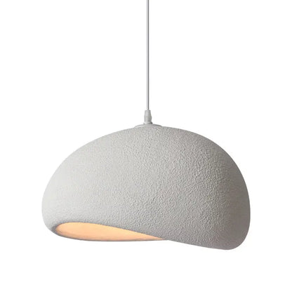 Modern minimalist stone-textured pendant lamp with asymmetric design